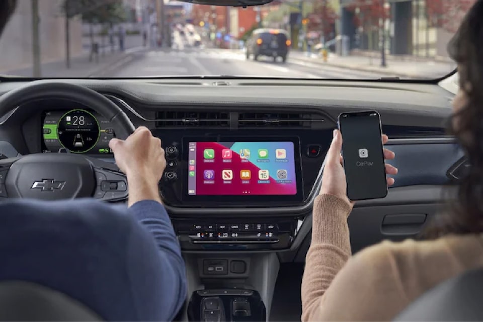 Conexão Apple CarPlay do SUV elétrico Chevrolet Bolt EUV